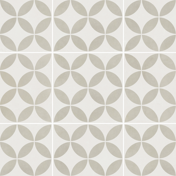 Maya - 8.8in x 8.8in - Taupe Petals - Matte